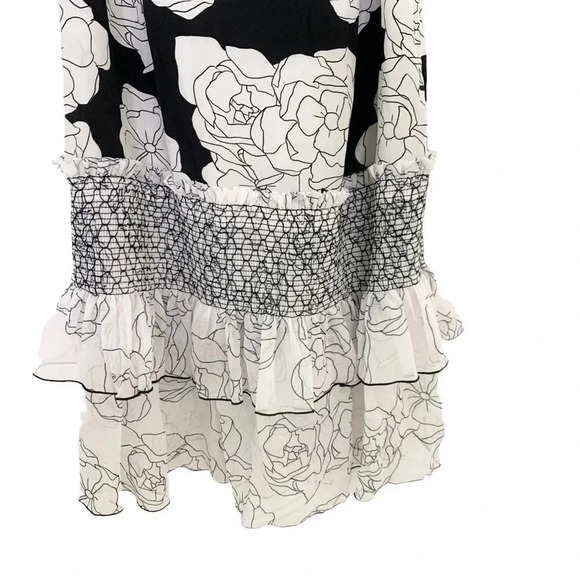 DYVNA Silk Chacha Ruffle Floral Belted Dress Size 4 NWT - Picture 9 of 12